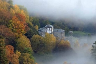 Patterdale Hall surrounded by mist